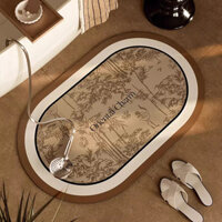 Sáng Tạo Mực Tranh Sàn Thảm Phòng Tắm Chống Trơn Trượt Miếng Lót Trang Trí Nhà