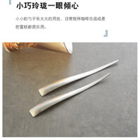 Sáng Tạo Và Cá Tính Nhật Bản Thìa Cà Phê Đuôi Nhọn Muỗng Trộn Chải Inox Hộ Gia Đình Thìa Dài Tay Cầm Trộn Thìa