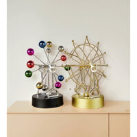 Sáng Tạo Vĩnh Viễn Chuyển Động Nhạc Cụ Đồ Trang Trí Xoay Newton Đồ Trang Trí Màu Thiên Cầu Bóng Nhỏ Kim Loại Đồ Trang Trí Vàng Bánh Xe Ferris