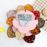 Sáng Tạo Xoay Đĩa Trái Cây Đĩa Trái Cây Hộ Gia Đình Khô Hộp Trái Cây Ngăn Đa Năng Hạt Hướng Dương Tấm Bảo Quản Hộ Gia Đình Hộp Kẹo 1.13