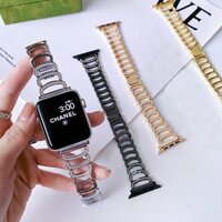 Sang Trọng Dây Đeo Đồng Hồ Bằng Thép Không Gỉ Dạng Xích Chữ c Cho iwatch 8 / 7 / 6 / 5 / 4 / 3 / 2 / 1 series 38 / 40 / 41 / 42 / 44 / 45mm