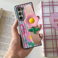 Sang Trọng Hàn Quốc Dễ Thương Hoa Dây Đeo Tay Dải Dành Cho Samsung Galaxy Z Fold 4 5G Z Fold 3 Fold4 Fold 5 Fold 6 Ốp điện thoại Có Giá Đỡ