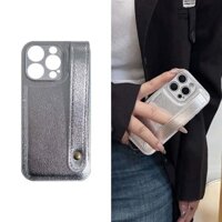 Sang Trọng Họa Tiết Lchee Dây Đeo Cổ Tay Bao Da IPhone 16 15 14 13 12 11 Pro Max Đế Mềm Chống Sốc Bao Capue