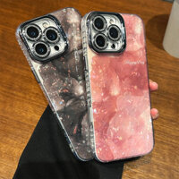 Sang Trọng Kim Cương Khung Giá Đỡ Vỏ Họa Tiết Laser Ốp Lưng Điện Thoại IPhone 11 12 13 14 15 16 Pro Max Plus Chống Sốc Cứng Siêu Mỏng Bao