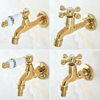 Sang Trọng Màu Vàng Đồng Treo Tường Phòng Tắm Cây Lau Nhà Vòi Bể Bơi / Vòi Nước Sân Vườn / Bồn Rửa Nước Vòi / Máy Giặt Tap mav142