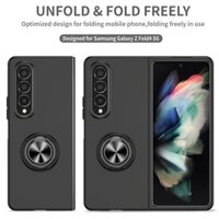 Sang Trọng Mecha Giá Đỡ Ốp Lưng Điện Thoại Samsung Galaxy Z Fold 5 4 3 2 1 Mecha Gấp Mô Hình Ô Tô Từ Tính Nhẫn Máy Ảnh Ống Kính
