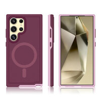 Sang Trọng Mờ Da Feelign Màu Kẹo Từ Tính Ốp lưng Samsung Galaxy S24 Ultra Plus Sạc Không Dây Chống Sốc Cứng Ốp Lưng