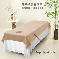 Sang Trọng Nhung Sữa Thẩm Mỹ Viện SPA Ga Trải Giường SPA Massage Giường Bàn Sabanas Para Cama Mềm Salon Tờ Có / Không Lỗ
