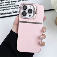 Sang Trọng Ốp Điện Thoại Da Nhám Từ Tính Có Giá Đỡ Kim Loại Bảo Vệ camera Cho iphone 15 14 13 12 pro max plus new iphone 11 premium