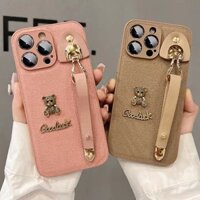 Sang Trọng Ốp Điện Thoại Da Hình Gấu 3d Chống Sốc Cho iphone15 pro max 14 13 12 11 pro max 14 15 plus