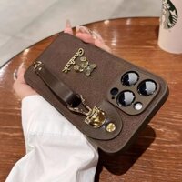 Sang Trọng Ốp Điện Thoại Da Hình Gấu 3d Chống Sốc Bảo Vệ lens Cho iphone15 14 13 12 11 pro max 14 15 plus