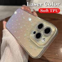 Sang Trọng Ốp Điện Thoại Silicon Mềm Chống Sốc Trong Suốt Màu gradient Cho iphone 11 12 13 14 15 pro max