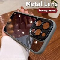 Sang Trọng Ốp Điện Thoại acrylic Trong Suốt Chống Sốc Bảo Vệ camera Cho iphone 15 pro max 12 13 14 pro max