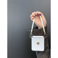 Sang Trọng SimplementWeave Họa Tiết Hoa Camellia Ốp lưng Di Động LeatherStrap Cho Motorola Razr 50ultra Motorola Razr50 Ốp Lưng