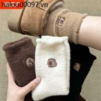 Sang Trọng Tất Nữ Thu Đông Giữa Ống Tất Dày Ấm Tầng Tất Lông Cừu Úc Ngủ Confinement Tất Nữ Mùa Đông Vớ