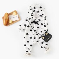 Sanlutoz Mùa Đông Cho Bé Rompers Dễ Thương Lông Cừu Dày Có Mũ Trùm Đầu Dài Tay Tập Đi Bé Gái Jumpsuit Quần Áo Ấm Áp