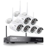 SANNCE 1080P Home Wireless Security Camera System 8CH NVR Recorder and 6X 1080P Ehanced WiFi Signal Outdoor Camera, Plug and Play, Motion Alert and...
