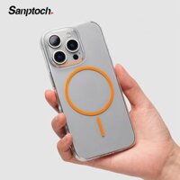Sanptoch Cho Ốp Điện Thoại Trong Suốt Siêu Mỏng Từ Tính Cho iPhone 16 / 15 / 14 / 13 Pro Max Vỏ Cứng PC Chống Vàng Cho iPhone 16 / 15 / 14 Plus Vỏ Bảo Vệ Trong Suốt Mỏng