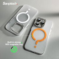 Sanptoch Cho Từ Tính Glacier Ốp Lưng Điện Thoại iPhone 15 14 13 12 Pro Max Nghệ Thuật Vòng Từ Tính Cho iPhone 15 Pro Max Matte Vỏ Bảo Vệ Chống Sốc Thân Thiện Với Da