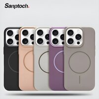 Sanptoch Cho Từ Tính Mờ Thân Thiện Với Da Ốp Lưng Điện Thoại iPhone 16 15 14 13 12 Pro Max Chống Vân Tay Dành Cho iPhone 16 Pro Max Slim Vỏ Bảo Vệ Chống Sốc
