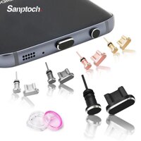 Sanptoch  Kim Loại Cổng Sạc Micro USB + Tai Nghe Nhét Tai Cổng Cắm Chống Bụi Điện Thoại Di Động Android 3.5mm Jack Cắm Tai Nghe Chặn Lấy Thẻ pin Công Cụ LazadaMall