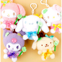 [Sanrio] 2025 Mới 13cm Bốn Lá Cỏ Ba Lá Búp Bê Móc Khóa Túi Móc Khóa Kuromi Bạc Móc Khóa Cinnamoroll Túi Móc Khóa Móc Khóa