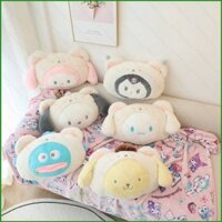 Sanrio Bộ Chăn Gối Hình Gấu Trắng Nhồi Bông Đáng Yêu Cho Bé Gái