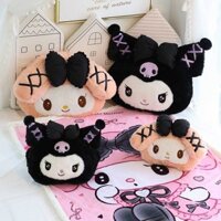 SANRIO Bộ Chăn Gối Và Thú Nhồi Bông Hình Kuromi Melody Dễ Thương Trang Trí Nhà Cửa / Xe Hơi Cho Bé Gái 1 Tuổi