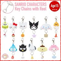 SANRIO / Character Key Chain with Reel / 13 to 15 cm / Mini Mascot Holder / PVC / Unisex / Age 15 and up [ Direct from Japan ]