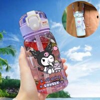 Sanrio Children's Cups Primary School Girls Portable Plastic Straw Cup Kindergarten School Special Water Cup Summer Children's water cup