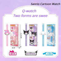 Sanrio Cinnamoroll Melody Kuromi Q-variable Phim hoạt hình dễ thương Đồng hồ trẻ em gái Đồ chơi sinh nhật bé gái Phiên bản kỹ thuật số nhỏ gọn và di động Không dễ bị mất