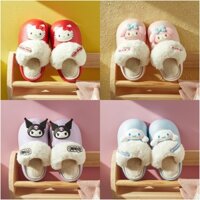 Sanrio Dép Bông Cheerful Mario Đi Trong Nhà Dễ Tháo Rời Cho Bé dép bông đế cao