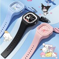 SANRIO Đồng Hồ Đeo Tay Dây Silicon Đa Năng Hình Hello Kitty Cinnamoroll Dành Cho Trẻ Em