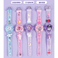 [Sanrio] Đồng hồ đeo tay LED lấp lánh 3D Kuromi Giai điệu của tôi Cinnamoroll Hello kitty