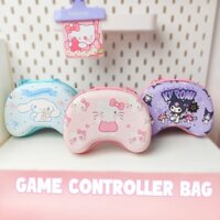 Sanrio Hellokitty Cinnamoroll Kuromi EVA Tay cầm chơi game cứng có dây kéo cho Xbox One 360 / PS4 Túi bảo vệ lưu trữ cho Switch Pro / PS5 / PS4 / PS3 / XboxGamepad