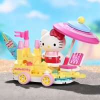 Sanrio hellokitty Pacha Chó Bể Bơi Đảng Ô Tô Khối Xây Dựng Trẻ Em Lắp Ráp Đồ Chơi Quà Tặng