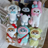 Sanrio Mofusand Sang Trọng Kuromi Hello Kitty Hangyodon Sang Trọng Đồ Chơi Cinnamoroll Cá Mập Mèo Cosplay Móc Khóa Mặt Dây Chuyền Bé Gái Xmas Đồ Chơi