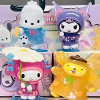 Sanrio Ngày Mưa Series Bí Ẩn Hộp Sáng Trang Trí Kuromi Pacha Chó Ô Hình Cô Gái Quà Tặng