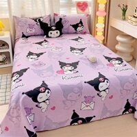 Sanrio Nguyên Chất Cotton Ga Giường Kuromi Single Piece 100 Cotton Trẻ Em Tấm Bé Gái Sinh Viên Ký Túc Xá Đơn 1.2 Giường cxbjhy26889098. My7.14