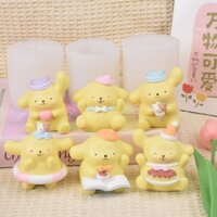 Sanrio Pudding Chó Hương Liệu Khuếch Tán Khuôn Silicon DIY Hoạt Hình Chó Con Hương Thơm Thạch Cao Trang Trí Khuôn