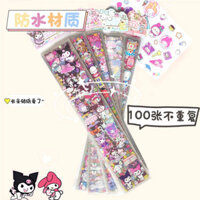 Sanrio Series Dán Dài Trong Suốt Thú Cưng Hoạt Hình Dán Trẻ Em Sáng Tạo Tự Làm Sổ Tay Dán Kuromi