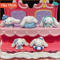 Sanrio Set 5 Mặt Dây Chuyền Chuỗi Hạt Trắng Nhỏ Hình Chú Chó Cinnamon Tai Dài Đáng Yêu