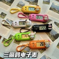 Sanrio Sinh Viên Thi Học Điện Tử Kỹ Thuật Số Mini Di Động Di Động Đồng Hồ Móc Khóa Đồng Hồ Treo Tường Tắt Tiếng C3.4
