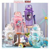Sanrio Space Cup 600ml Hoạt Hình Dễ Thương Cho Trẻ Em Cinnamoroll Kuromi Melody Hellokitty Cốc Rơm Di Động Sinh Viên Cốc Nước Nhựa Kuromi