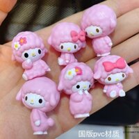 Sanrio Viên Đồ Chơi Phiên Bản Thịt Cừu Giai Điệu Lớn Chó Mờ Milo Pudding DIY Búp Bê Trang Trí Bánh Nhà