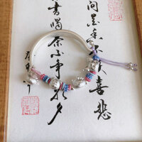 Sanrio Vòng Tay Hello Kitty Nửa Vòng Tay Kawaii Cô Gái Trái Tim Ánh Sáng Xanh Tím Bện Vòng Tay Cô Gái Quà Tặng Giá Trị Cao