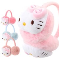 Sanrioed Bông Chụp Tai Giữ Ấm Mùa Đông Hình Hello Kitty Đáng Yêu Dành Cho Nữ
