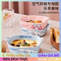 [Sanrio][Hello Kitty]Bát nướng gốm cho nồi chiên không khí/đĩa nướng đôi tai cho lò nướng[HK]