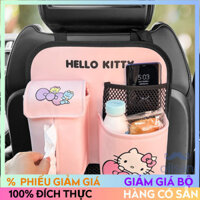 [Sanrio][Hello Kitty]Túi treo sau ghế ô tô bằng da, Túi đựng khăn giấy[HC]