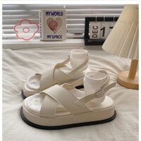 (SẴN)SANDAL DA ĐẾ CAO QUAI ĐAN CHÉO